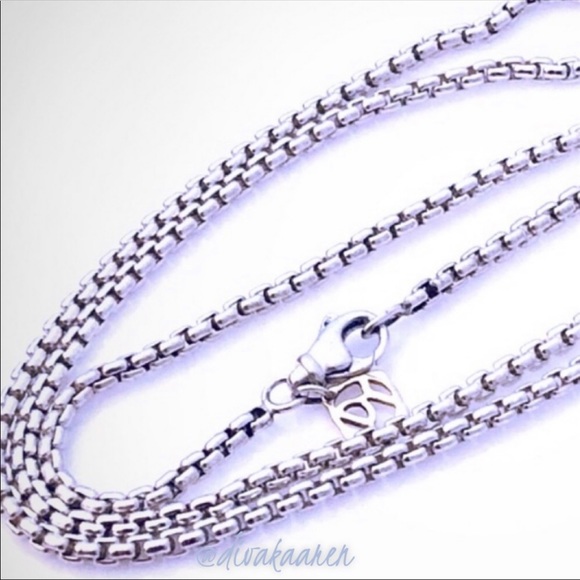 David Yurman Jewelry - DAVID YURMAN 24” Sterling Silver 14K Tag Box Chain